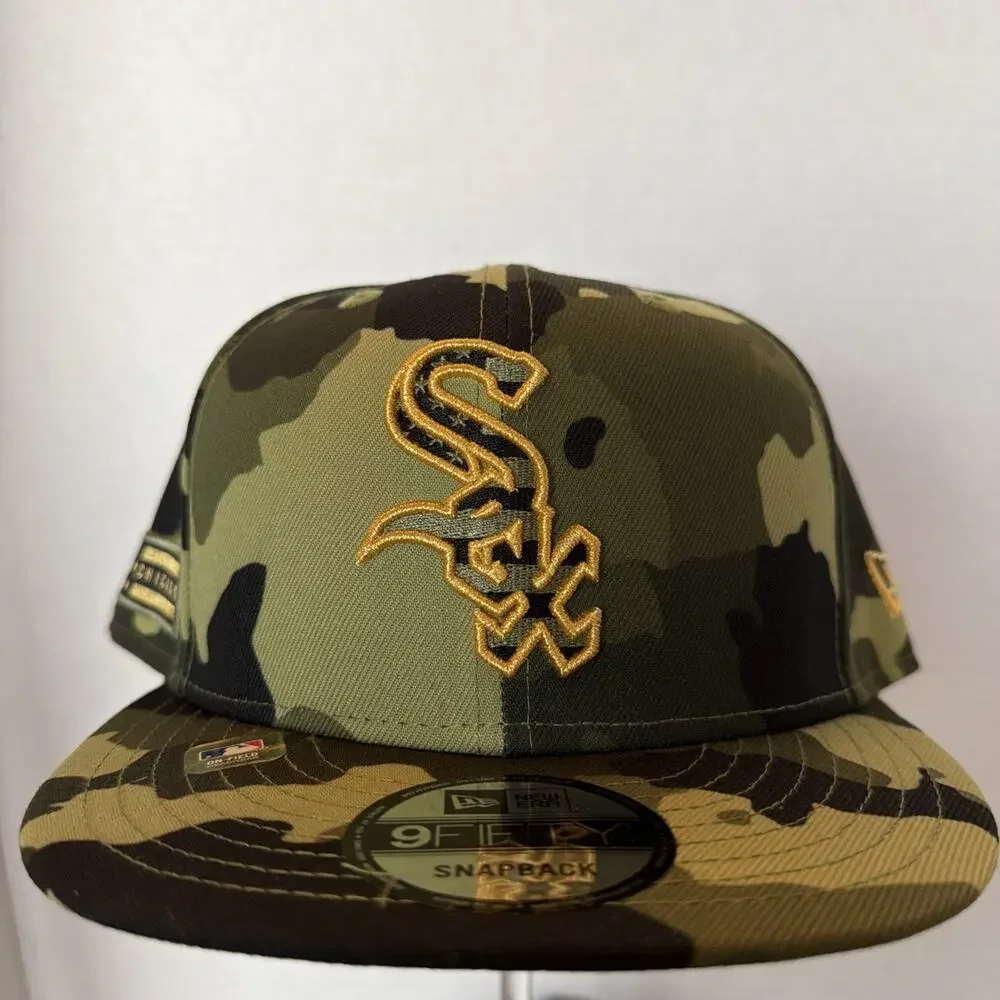 Chicago White Sox MLB NE 2022 Armed Forces Day On-Field Snapback Hat-Camo